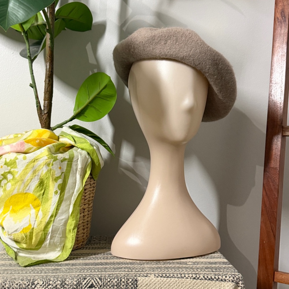 Anthropologie Wyeth ONE SIZE Tan Wool Blend Beret Hat NEW